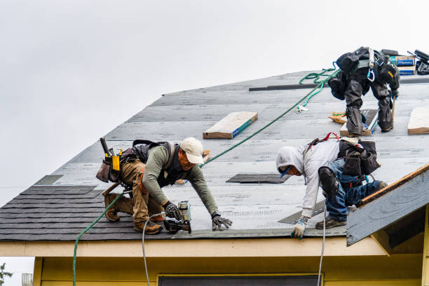 Professional Gutter Installation technician working in Clarksville, NY
